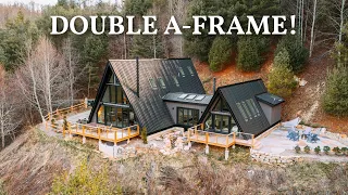 Inside this Double A-Frame Mountain Cabin! Full Tour!