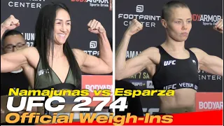 UFC 274 Official Weigh-Ins: Rose Namajunas vs Carla Esparza