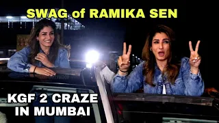 KGF 2 Ramika Sen aka Raveena Tandon GRAND ENTRY at GAIETY GALAXY Theatre BANDRA