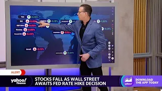 Stocks fall as Wall Street awaits Fed rate hike decision