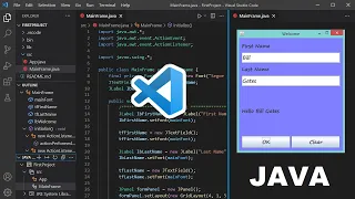 Create your First Java Frame using Visual Studio Code | Create Java GUI Forms using VS Code