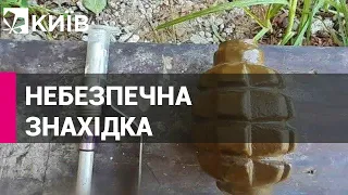 На Київщині на подвір'ї приватного будинку знайшли розтяжку від окупантів