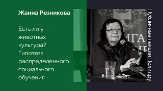 Жанна Резникова. Есть ли у животных культура? Гипотеза распределенного социального обучения