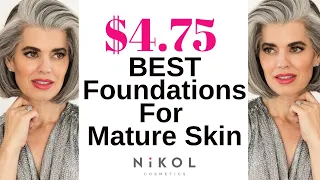THE BEST FOUNDATIONS FOR MATURE WRINKLED SKIN | AFFORDABLE $4.95 | Nikol Johnson
