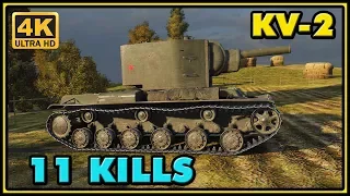 World of Tanks | KV-2 - 11 Kills - 3,2K Damage - 1 VS 4 Gameplay