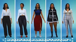 Which One Would You Wear If You Were To Give A Presentation? 👠 | Lookbook Challenge | THE SIMS 4