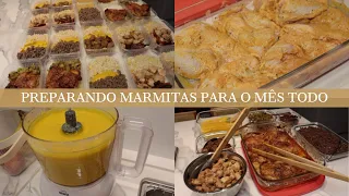 FIZ MARMITAS PARA UM MÊS | cardápio e produção de marmitas para um mês