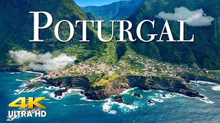 FLYING OVER PORTUGAL (4K UHD) Beautiful Nature Scenery with Relaxing Music | 4K VIDEO ULTRA HD