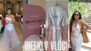 VLOG | My bridal shower, GRWM for church, Gift unboxings,Lunch with hubby, Wedding stress!