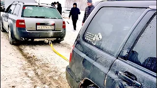 Сражение Subaru Forester vs Audi Allroad Quattro vs Legacy Outback - перетяжка, Технолог offroad