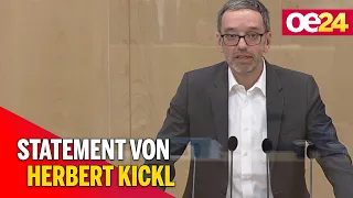 SPÖ bringt dringliche Anfrage ein: Statement von Herbert Kickl