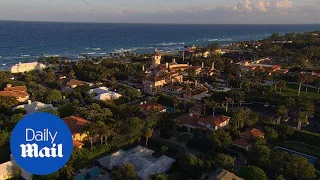 Aerial footage shows Donald Trump's palatial Mar-a-Lago - Daily Mail