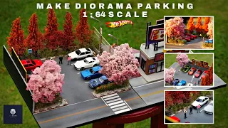 HOW TO MAKE A PARKING DIORAMA 1/64 SCALE || FOR HOTWHEELS