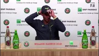 Nadal’s press conference just after Roland Garros semifinal