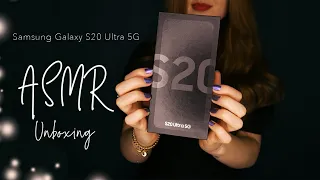 [ASMR] Unboxing Samsung Galaxy S20 Ultra – whisper, tapping, tracing