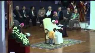 Little boy steals show from Pope Francis