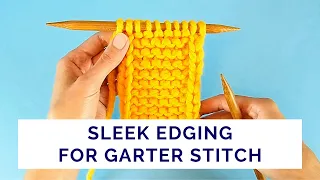 Sleek Edging for Garter Stitch