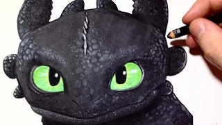 Step by step : Toothless Drawing  (How To Train Your Dragon)