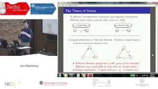 Jon Kleinberg - Status and Evaluation in On Line Social Interaction