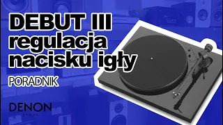 Pro-ject Debut III - regulacja poziomu nacisku igły