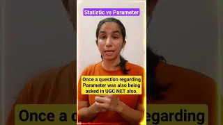 Statistic vs Parameter #ugcneteducation #ugcnetpaper1 #freeclasses #competitiveexams #shortsvideo