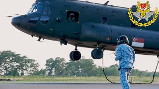 NDP 2017 - RSAF 127SQN State Flag Deployment - CH-47 Chinook