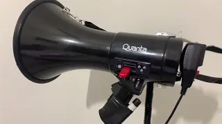 MEGAFONE QUANTA MP3 250W RECARREGÁVEL COM GRAVADOR DE VOZ SUPER POTENTE!