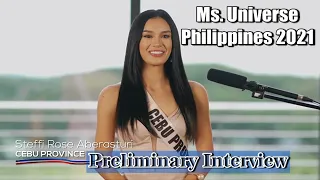 Steffi Rose Aberasturi Miss Universe Philippines 2021 Preliminary Interview Cebu Province