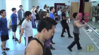 In Rehearsal with "Newsies"