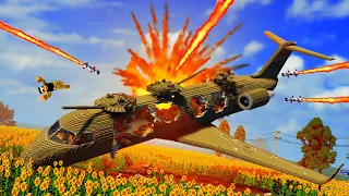 Realistic Plane Shootdowns & Crashes 19 😱 Teardown