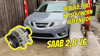 Saab 9-3 2.8 Alternator Remove and Rebuild (XWD&FWD)