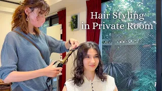 I RECEIVED HAIR STYLE FREE OF CHARGE IN PRIVATE ROOM IN TOKYO, JAPAN (SOFT SPOKEN ASMR)