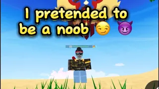 I Pretended to be a Noob, then Destroyed everybody! (Roblox Bedwars)