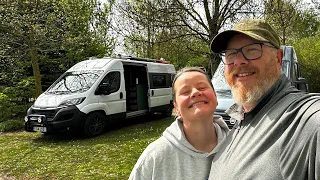 Our two-van convoy to France starts! John & Mandy