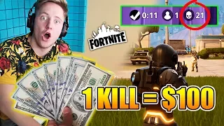 Плачу Другу 100$ за Каждое Убийство в Fortnite: Battle Royale