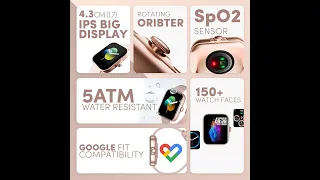 SENS NUTON 1 with 1.7 IPS Display, Orbiter, 5ATM & 150+ Watch Faces & Free Additional Strap