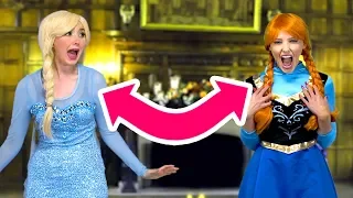 ANNA AND ELSA SWITCH PLACES ON FRIDAY THE 13TH. (Totally TV Character Video)