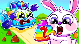 🐰 Rabbits Eat Their Poo 💩 Animal Songs Compilation 🚓🚌🚑+ More Nursery Rhymes by Cars & Play