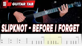 【SLIPKNOT】[ Before I Forget ] cover by Masuka | LESSON | GUITAR TAB