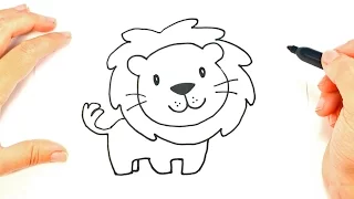 Como dibujar un Leon para niños | Dibujo de Leon paso a paso