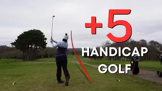 9 HOLES with a +5 handicap golfer | CRAZY ballflights!