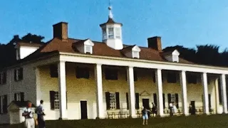 1950's Footage of Mount Vernon - The Home of George Washington - Stock Video