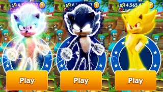 Sonic Dash - Movie Hyper Sonic vs Movie Super Sonic vs Movie Dark Sonic - All Characters Unlocked