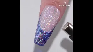 BORN PRETTY French Rainbow Cat Eye Nail Art