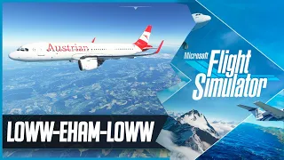 MSFS LIVE | Austrian NIGHT OPS | FlyByWire A32NX Mod | Vienna to Amsterdam (Round-trip)