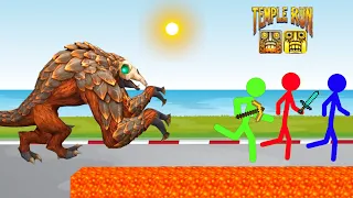 Temple Run Blazing sands Minecraft vs stickman Animation.#minecraft #templeruninreallife.