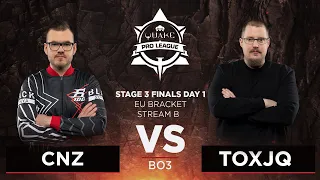 Cnz vs Toxjq - Quake Pro League - Stage 3 Finals Day 1 - EU bracket, Stream B