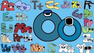 Alphabet Lore Snakes transform Uppercase and Lowercase Letters from Lowercase o (A-Z)