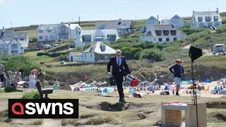 Video shows Doc Martin cast and crew completing last ever scenes in Port Isaac | SWNS