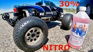 Nitro Fuel Test - Will Bones Brew 30% Nitro 10% Oil Get my HPI Savage XL K5.9 to 50 MPH?